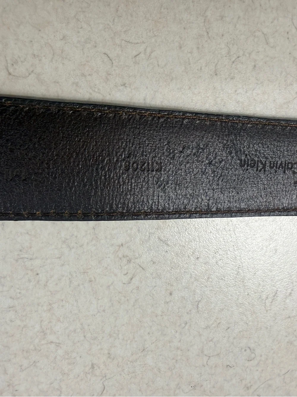 Calvin Klein Dark Brown Leather Belt
